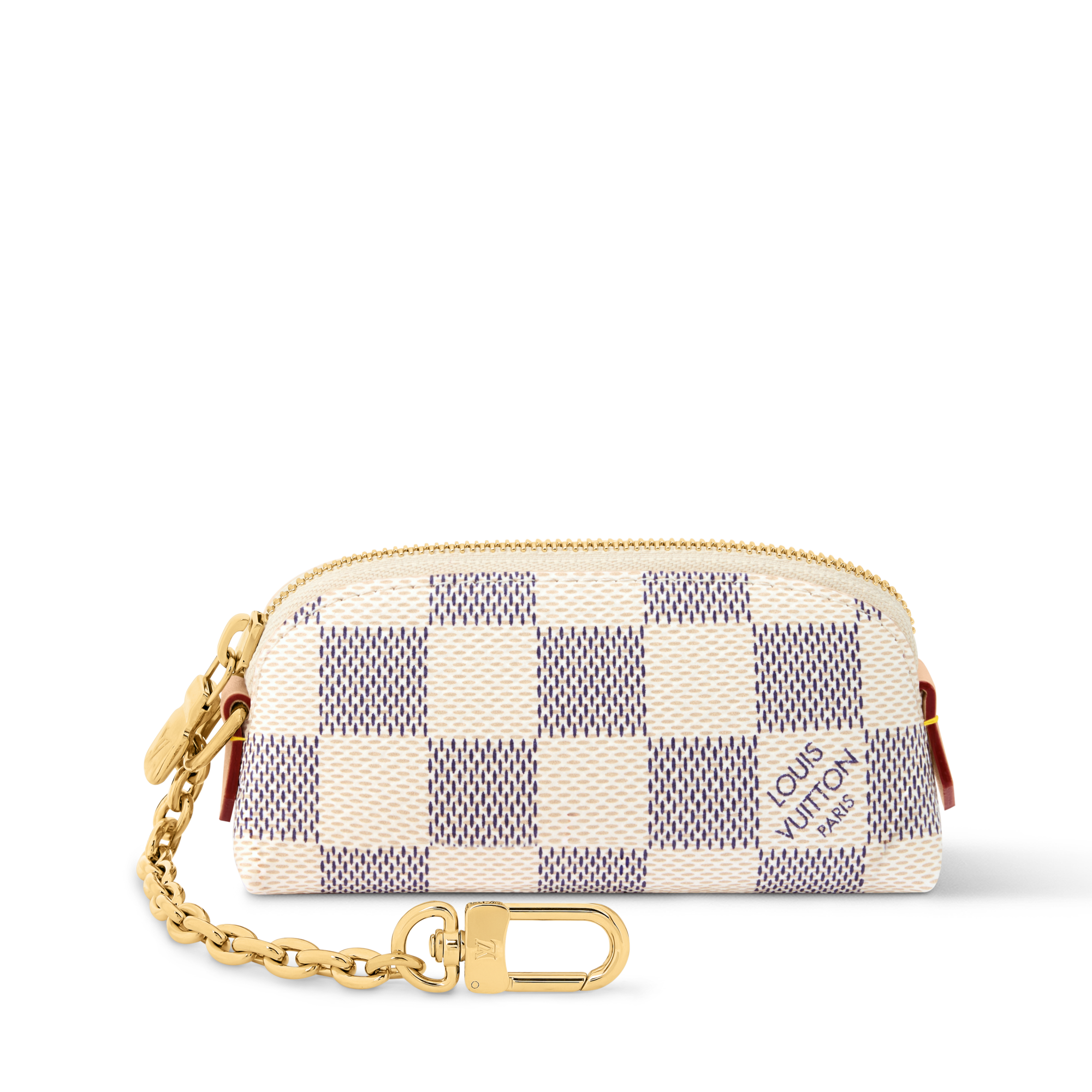 良品【箱付】LOUIS VUITTON ナイトクラバーPM クリア バングル Cosmetic Lipstick Pouch Damier Azur Canvas - Wallets and Small